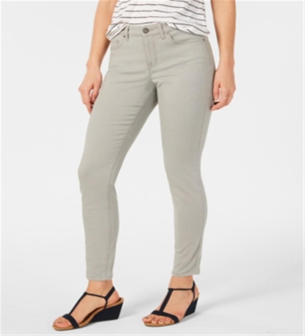 Style & Co Women's Curvy Fit Skinny Fashion Jeans Gray Size 10