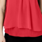 Bar III Women's Sleeveless Halter Top Red Size Medium