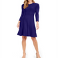 Jessica Howard Women's Textured Sweater Dress Blue Size Petite Small