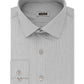 Kenneth Cole Men's Slim Fit Checks and Stripes Dress Shirt Gray Size L
