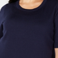 Charter Club Women's Ribbed Trim Short Sleeves Crewneck Sweater Blue Size 1X