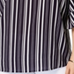 Charter Club Women's Striped Tiered Sleeve Top Blue Size 4X