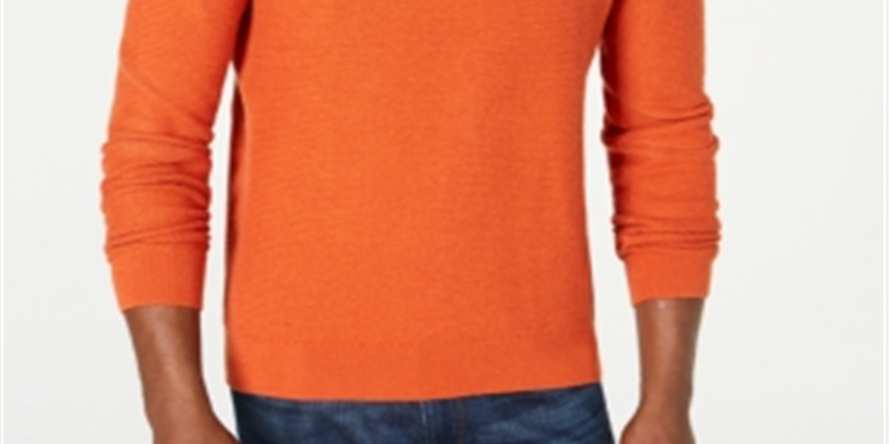 Michael Kors Men's Crewneck Sweater Orange Size X-Large