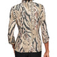 Alex Evenings Women's Animal Print Twinset Brown Size Small