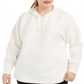 Ideology Women's Warm up Side Zip Hoodie White Size 3X