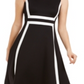 Calvin Klein Women's Colorblock Sleeveless Fit Flare Dress Black Size 2