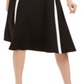 Calvin Klein Women's Colorblock Sleeveless Fit Flare Dress Black Size 2