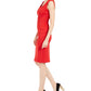 Calvin Klein Women's Sleeveless Knee Length Sheath Dress Red Size 10