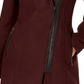Maralyn & Me Junior's Faux Fur Collar Asymmetrical Coat Red Size Large