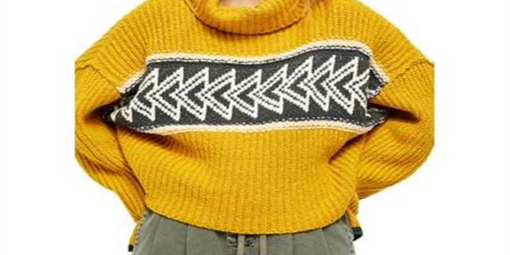 Free People Women's Greater Than Ribbed Knit Cowl Neck Pullover Sweater Yellow Size M