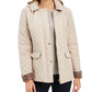 Charter Club Women's Quilted Hooded Jacket Beige Size Petite Small