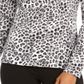 Charter Club Women's Leopard Print Top White Size Small