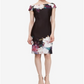SL Fashions Women's Floral Scuba Dress Black Size 10