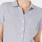 Karen Scott Women's Cotton Seersucker Shirt Blue Size XX-Large