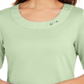 Karen Scott Women's Cotton Ring Top Green Size Small