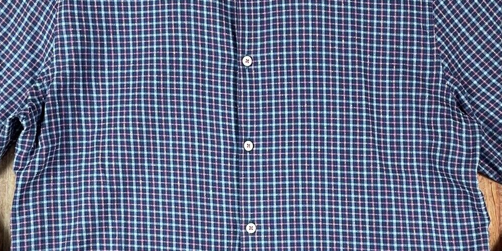 Penguin Men's Munsingwer Stretch Heritage Slim Fit Button up Shirt Blue Size 16.5X32-33