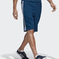 Adidas Men's 3 Stripe Shorts Blue Size Medium