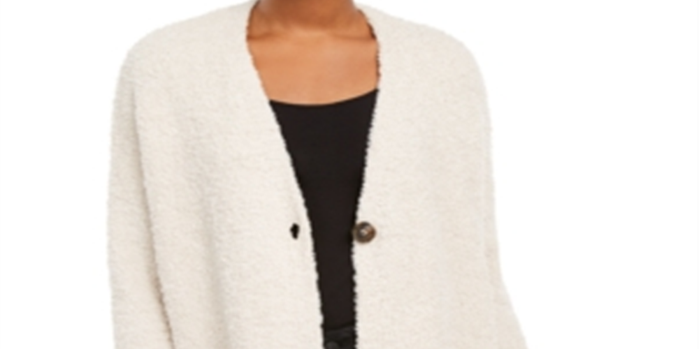 American Rag Junior's V Neck Cardigan Beige Size Large