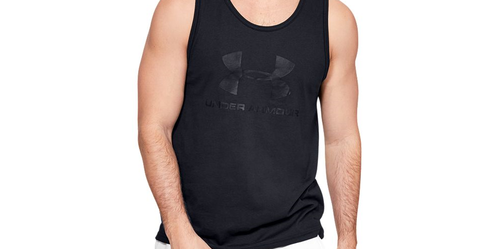 Under Armour Men's Sportstyle Logo Tank Top Blue Size Large