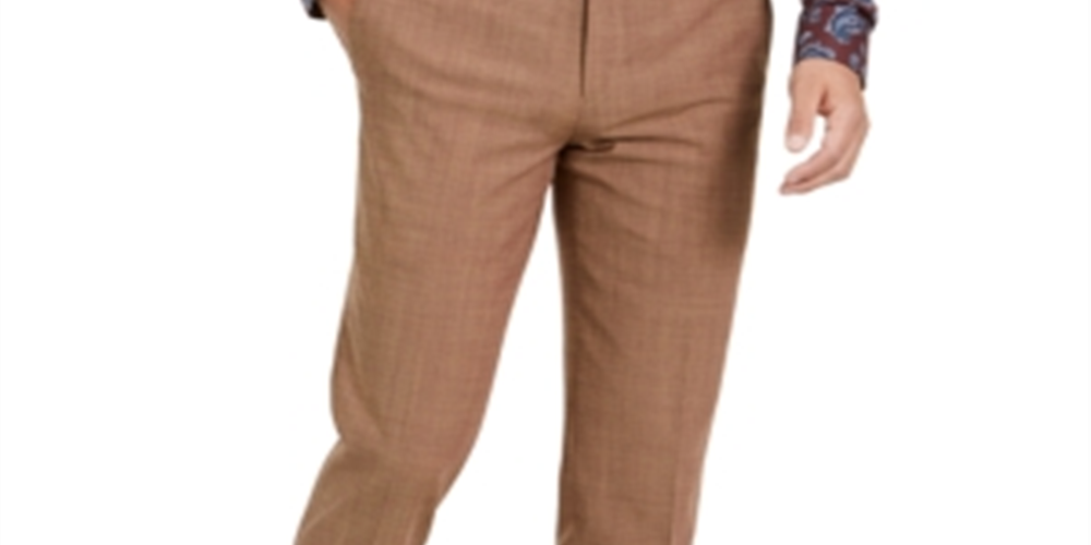 Bar III Men's Slim Fit Active Stretch Performance Suit Separate Pants Brown Size 33X32