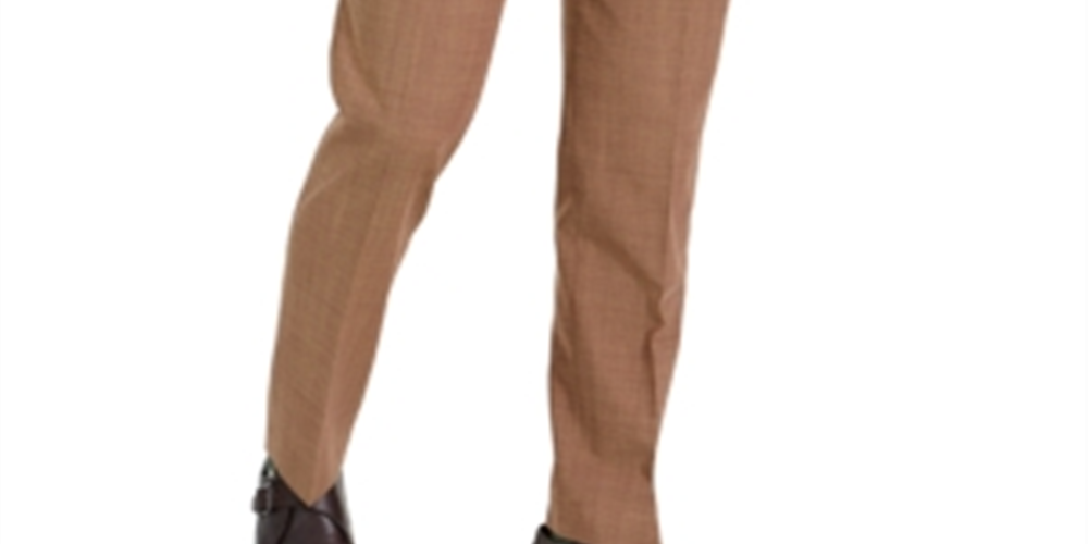 Bar III Men's Slim Fit Active Stretch Performance Suit Separate Pants Brown Size 33X32