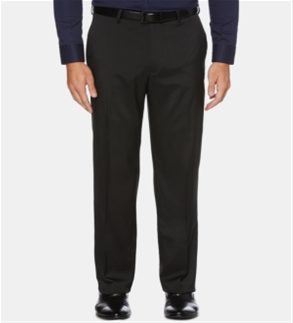 Perry Ellis Men's Portfolio Classic Fit Performance Stretch Crosshatch Dress Pants Gray Size 36 30
