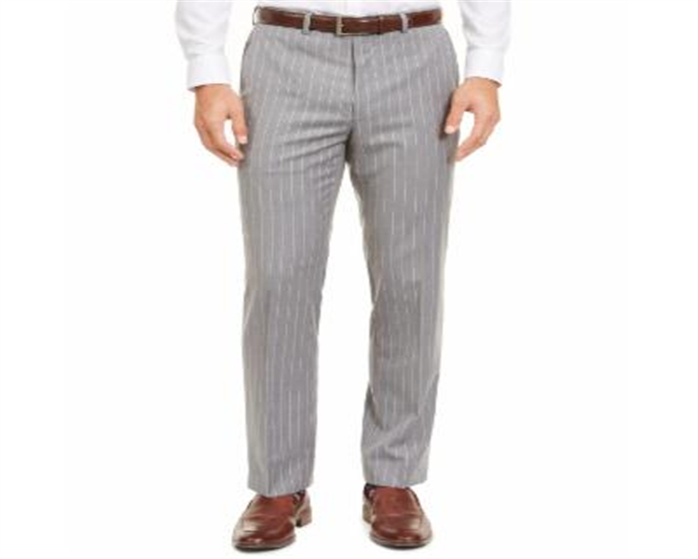 Ralph Lauren Men's Classic Fit UltraFlex Stretch Stripe Suit Separate Pants Grey Size 36X32