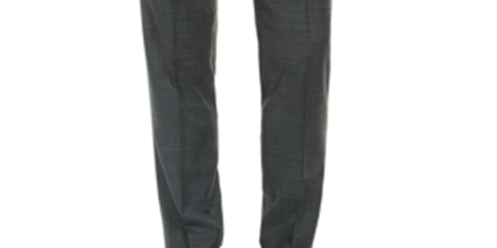 Tommy Hilfiger Men's Modern Fit THFlex Stretch Plaid Suit Pants Gray Size 36X34