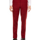 Bar III Men's Slim Fit Flat Wool Stretch Dress Pants Red Size 30X30