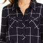 Style & Co Women's Plaid Tunic Blue Size Petite L