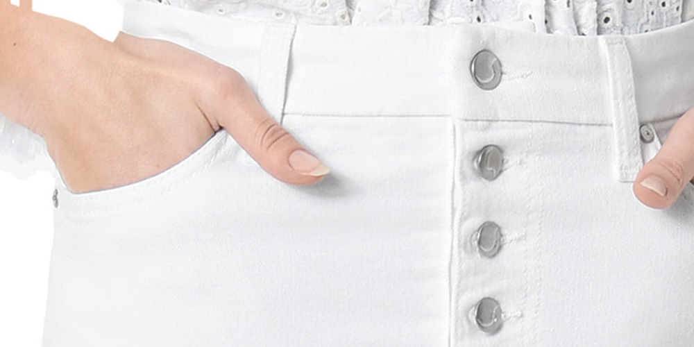 Joe's Women's Jeans Denim Button Fly Pencil Skirt White Size 30