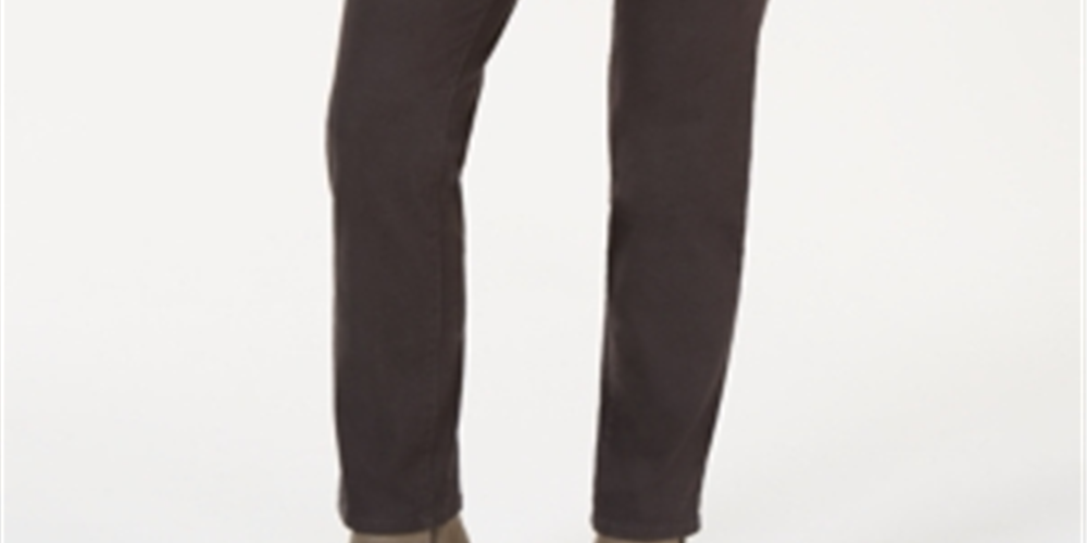 Style & Co Women's Tummy Control Straight Leg Fashion Jeans Dark Grey Size 8