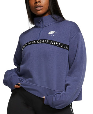 Nike Women's Plus Air Zip Cropped Top Purple Size 3X