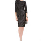Jessica Howard Women's Glitter Knit Dress Black Size 14 Petite