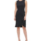Calvin Klein Women's Ruffled Sheath Dress Black Size 10