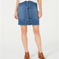 Style & Co Women's Button Down Denim Skirt Blue Size 14 Petite