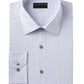 Alfani Men's Circle Geo Print Dress Shirt Gray Size 15.5x32-33