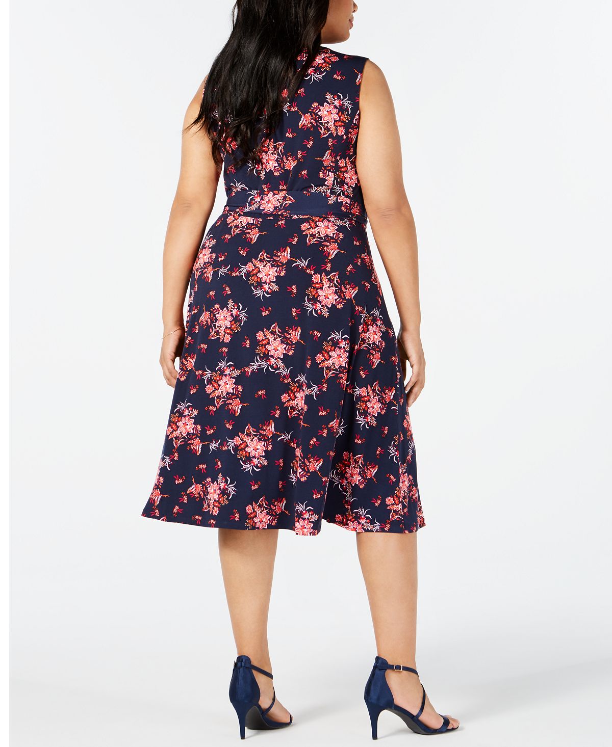 Charter Club Women's Sleeveless MIDI Dress Blue Size 3X