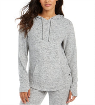 Ideology Women's Long Sleeve Hooded Sweater Gray Size XX-Large