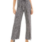 Bar III Women's Ruffled Printed Stretch Dress Pants Black Size X-Small