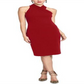 Rachel Roy Women's Sleeveless Halter Knee Length Body Con Evening Dress Red Size XX-Large