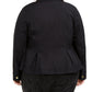INC International Concepts Women's Peplum Jacket Black Size 3X