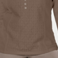Karen Scott Women's Eyelet Front Cotton Henley Top Brown Size Petite Small