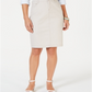 Charter Club Women's Denim Tummy Control Skirt Beige Size 10