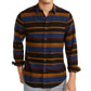 American Rag Men's Fay Stripe Flannel Shirt Black Size Small