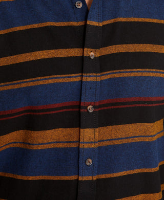 American Rag Men's Fay Stripe Flannel Shirt Black Size Small