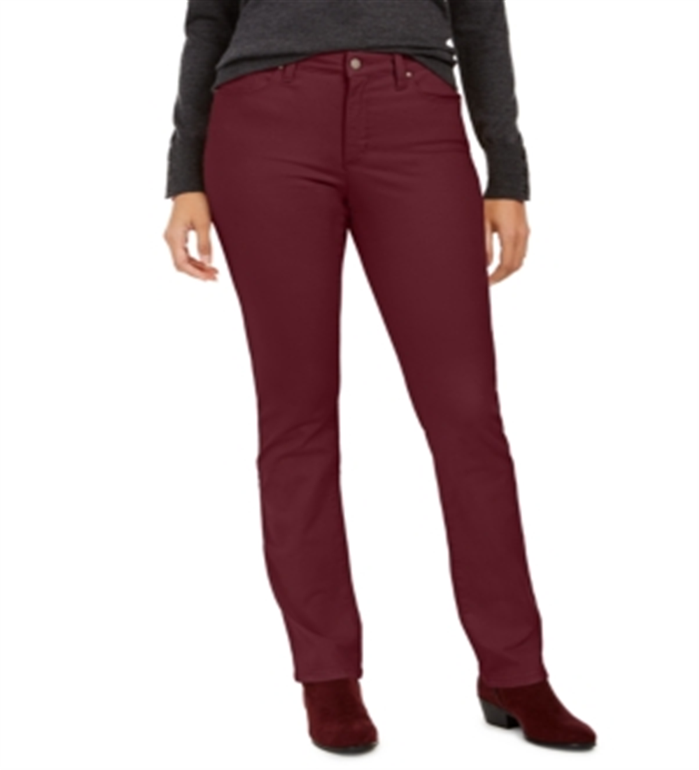 Charter Club Women's Lexington Straight Leg Jeans Red Size -12S