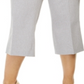 Calvin Klein Women's Zipper Pocket Cropped Twill Pants Gray Size 18W