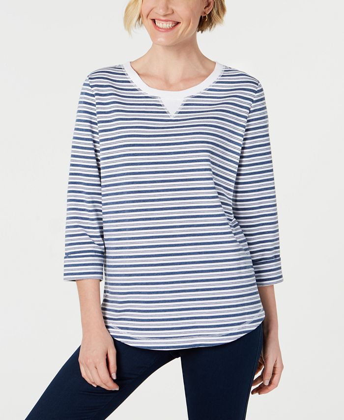 Karen Scott Women's Zoe Sweatshirt Gray Size XX-Large