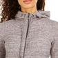 Ideology Women's Waffle Knit Zip Hoodie Gray Size X-Large